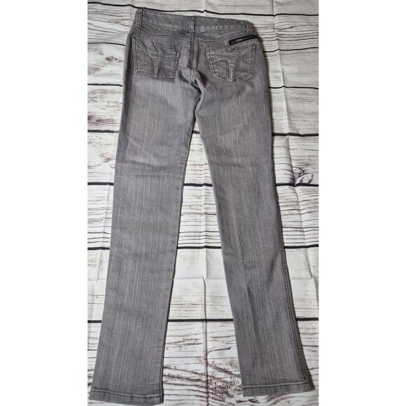 DAANG GOODMAN TRIPP NYC GRAY WASHED ZIP ACCENT JEGGING JEANS Size 7 SKULLS - Picture 15 of 15